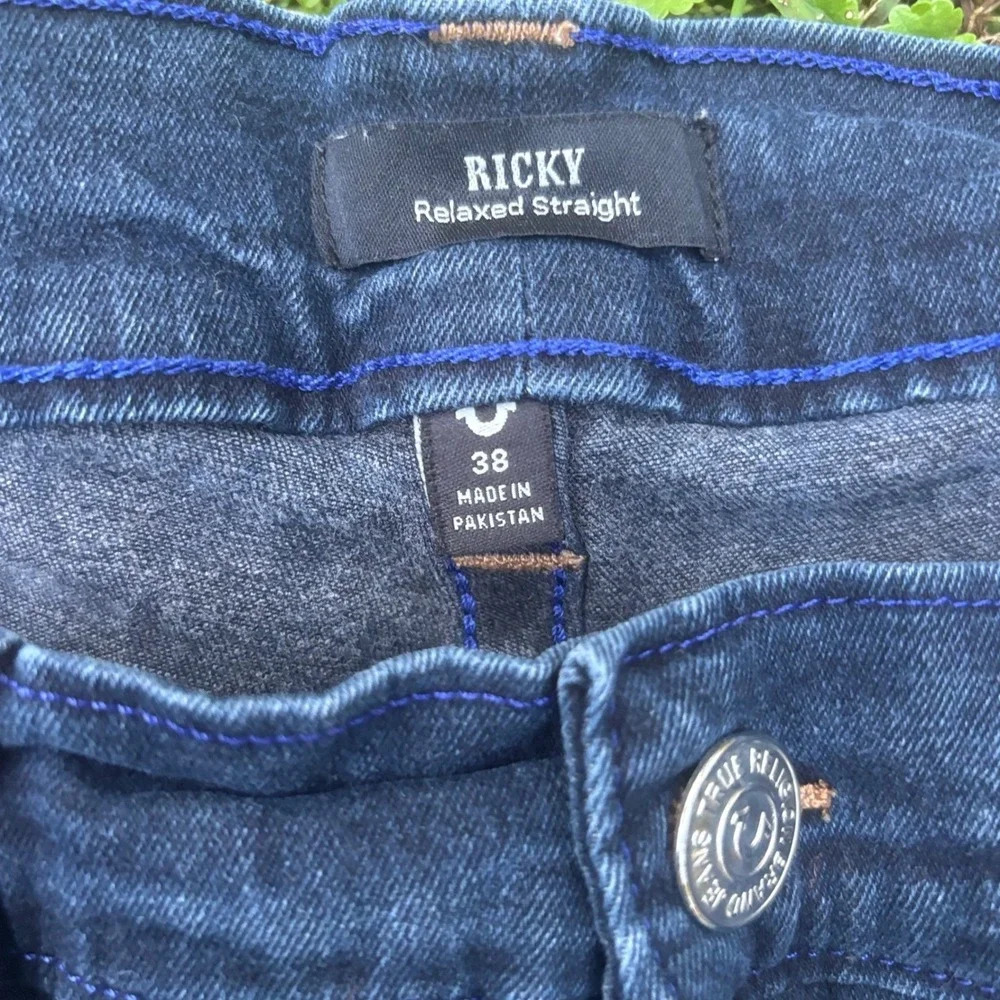 True Religion Ricky Jorts Mens 38 Relaxed‎ Denim Shorts Y2K Blue